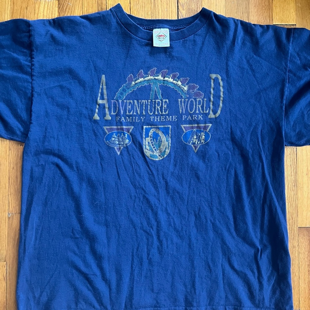 Vintage Adventure World Blue T-Shirt
